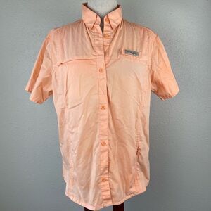 Columbia PFG Vented Button Down Shirt Size L EUC